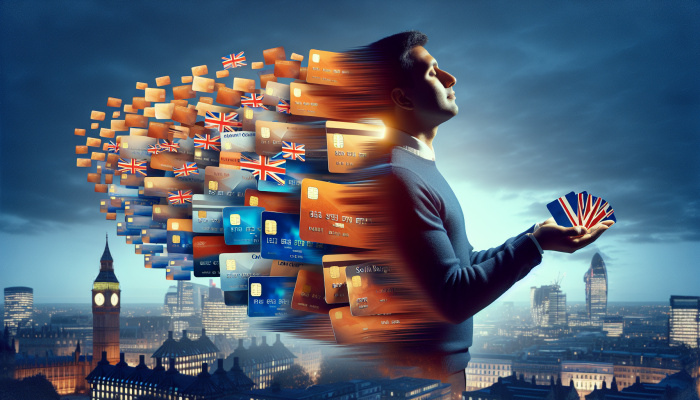 How Much Debt Do You Need to Consolidate: A UK Guide | DCL Individual in the UK consolidating various debts into a singular loan, representing financial relief, with a backdrop of the UK skyline.