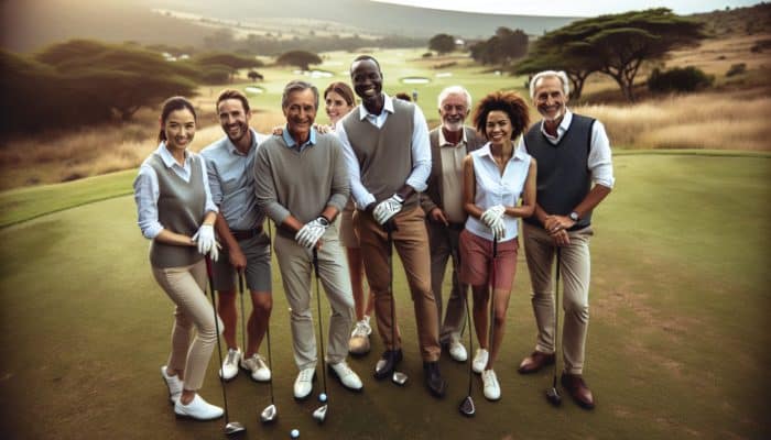 Corporate clients at Kokstad Golf Club enjoying golf and team-building in a South African rural setting.