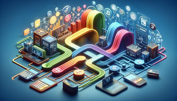 Debt Consolidation Loan Wins on a Budget: Smart Strategies | DCL Colorful, interconnected financial paths depicting various UK debt consolidation loans leading to a single payment.