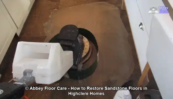 Restoration of Sandstone Floors in Highclere Homes