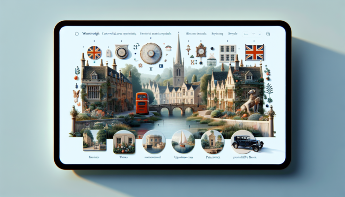 Vibrant WooCommerce store interface featuring British branding, elegant themes, intuitive navigation, and Painswick Cotswolds imagery.